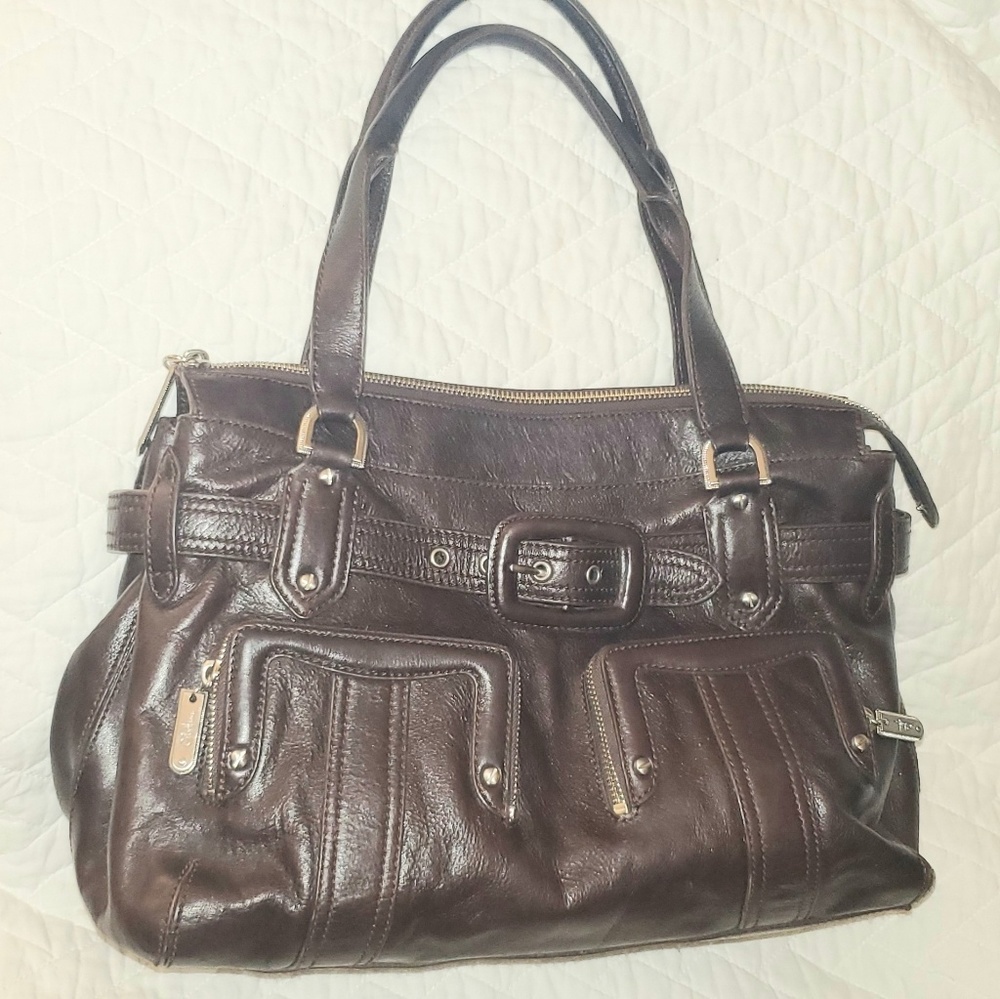 Cole Haan Chocolate Brown Leather Large Tote bag